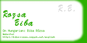 rozsa biba business card